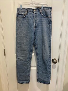 Agolde Classic Light Wash Straight Leg Jeans